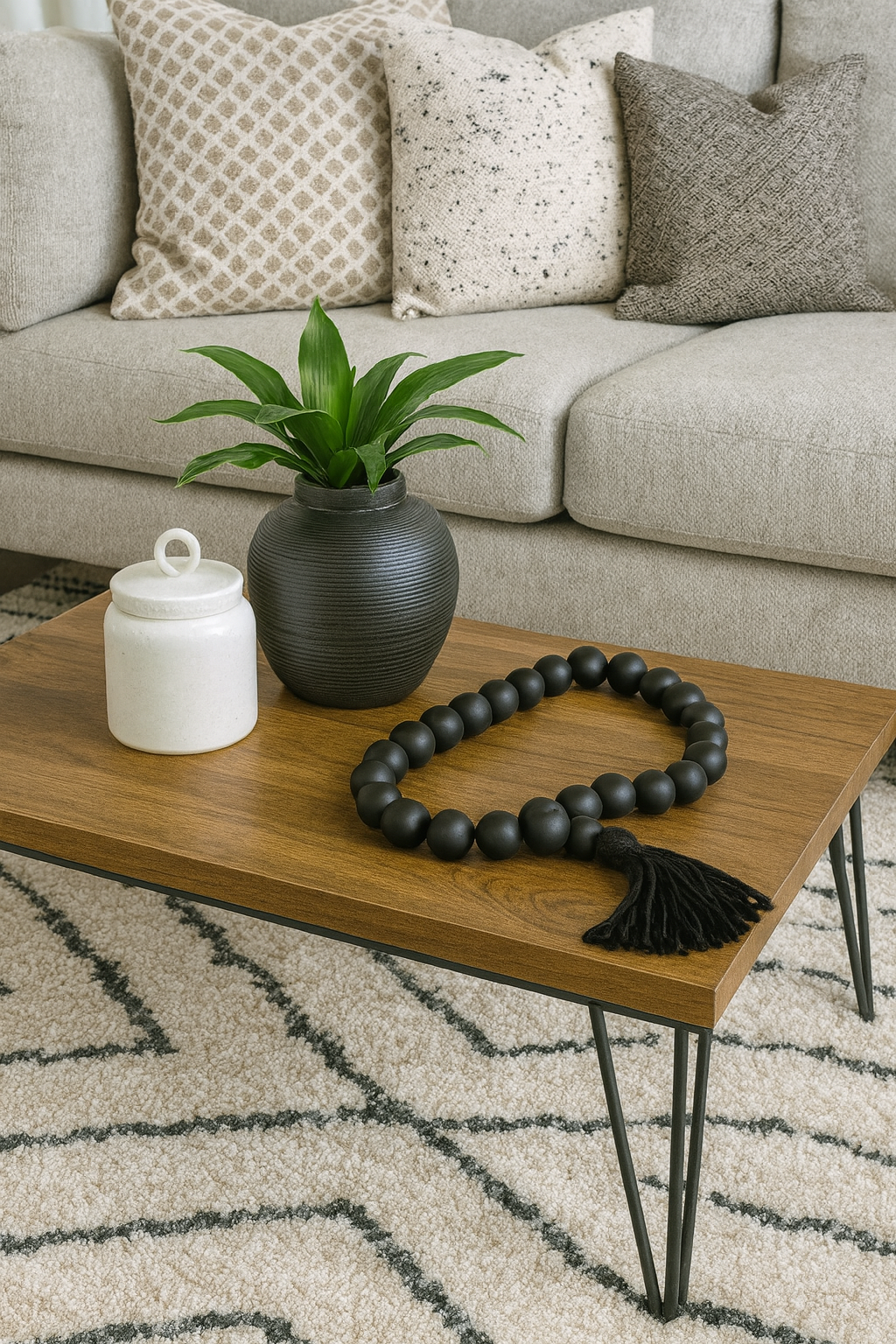 Cuenta Decorativa Negra