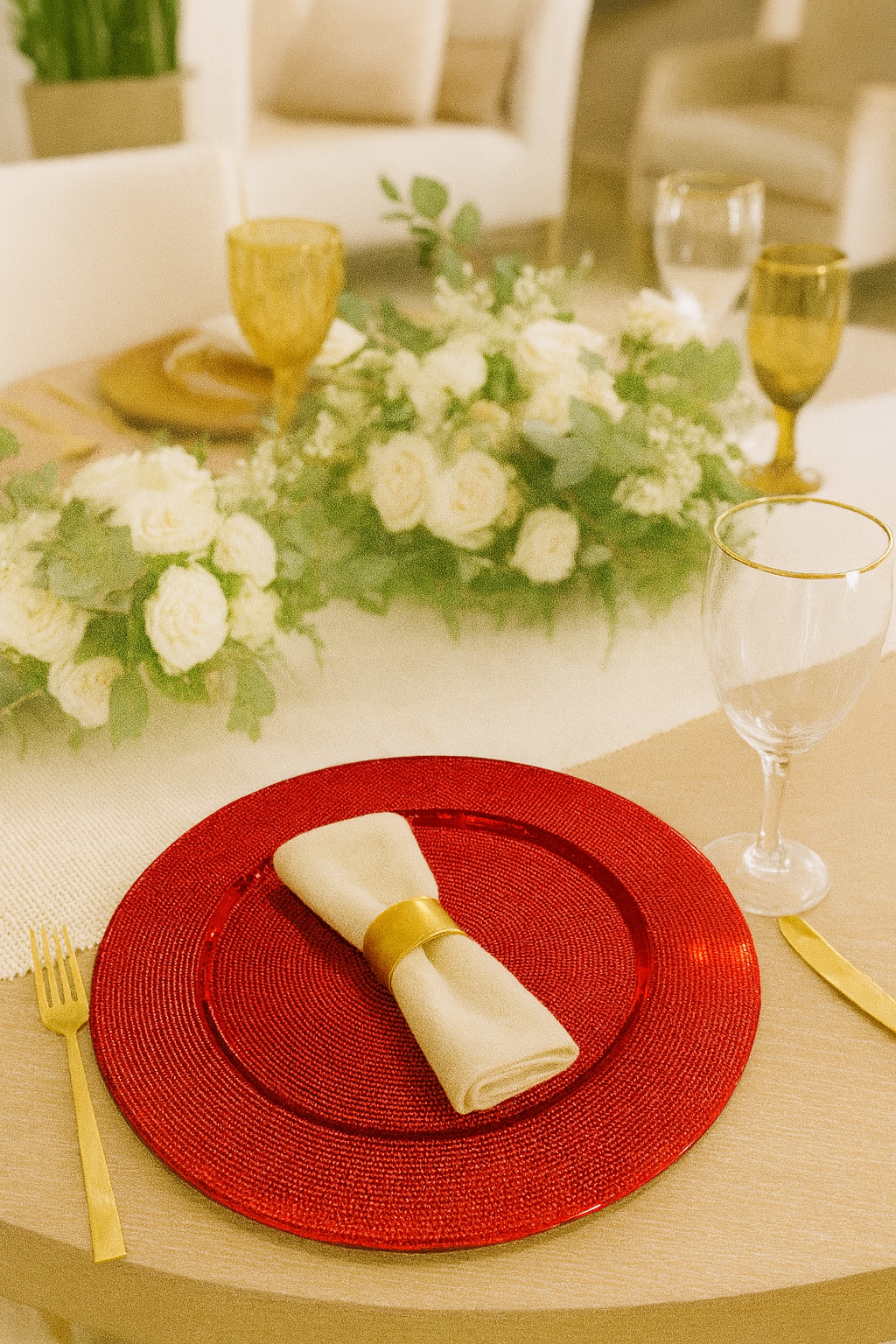 Portaplato Decor Xmas Red