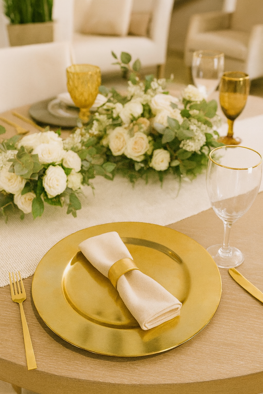 Portaplato Decor Gold Plain