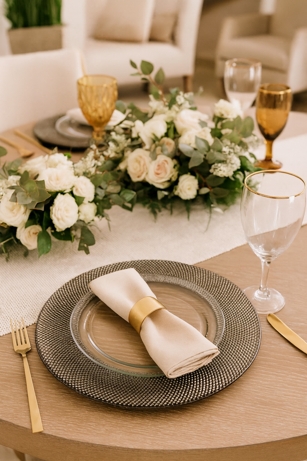 Portaplato Vidrio Negro