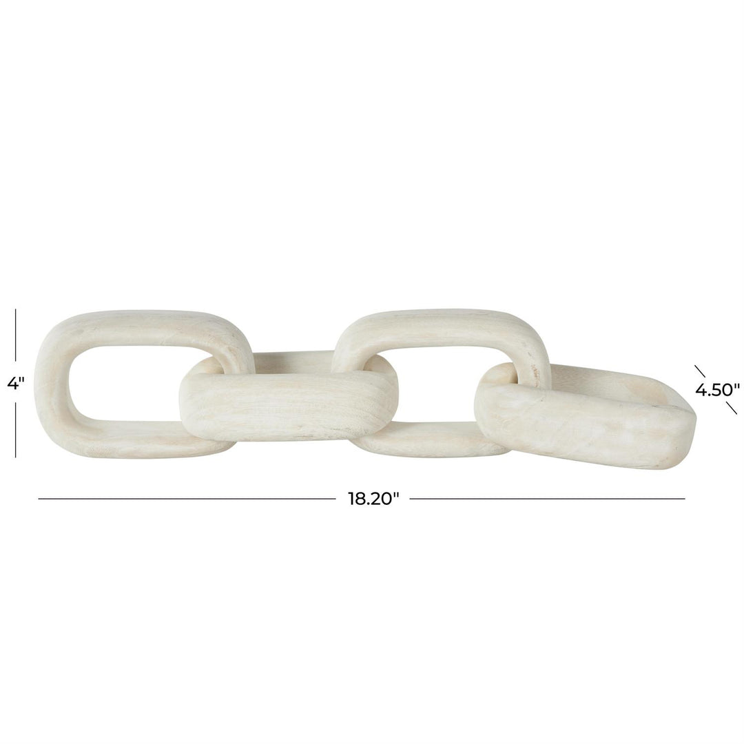 Adorno Cadena Decorativa De Madera 46Cm Ancho X 10Cm Alto X 0Cm Profundidad