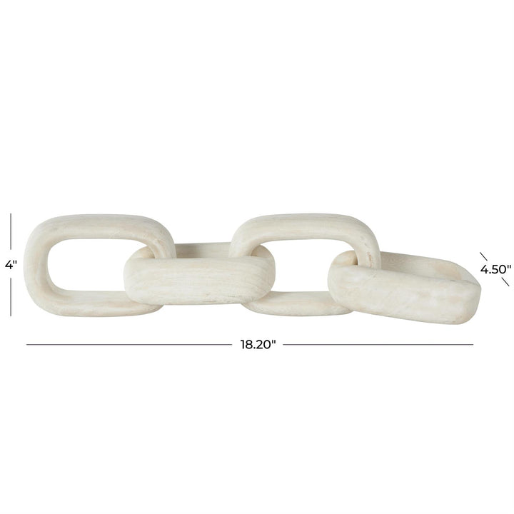 Adorno Cadena Decorativa De Madera 46Cm Ancho X 10Cm Alto X 0Cm Profundidad