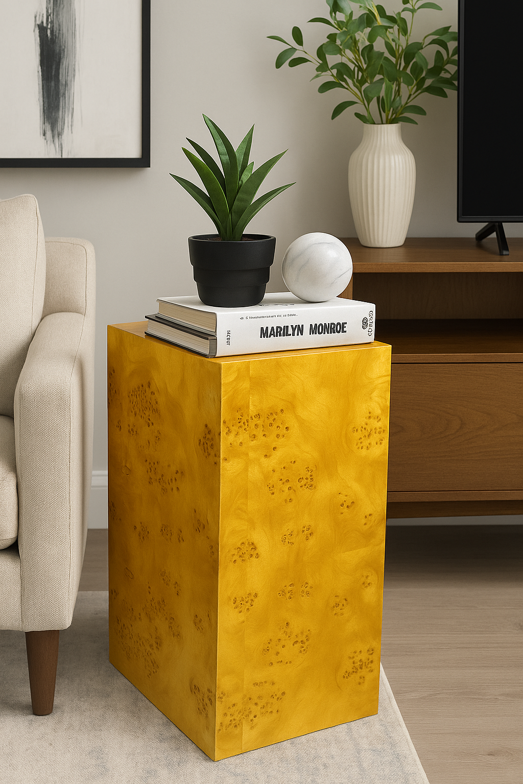 Mesa Decorativa Madera 41Cm Ancho X 58Cm Alto X 41Cm Profundidad