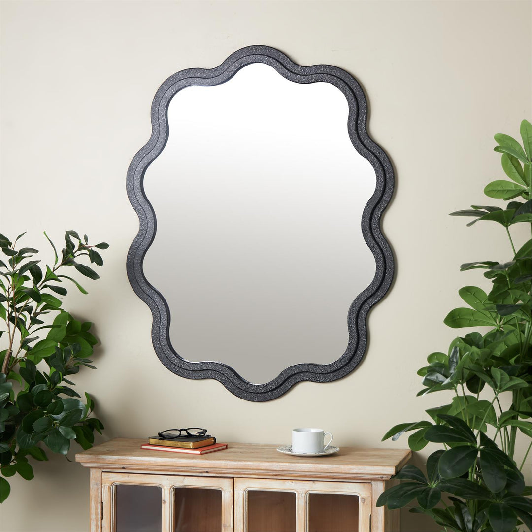 Espejo De Madera Negro 79Cm Ancho X 102Cm Alto X 3Cm Profundidad