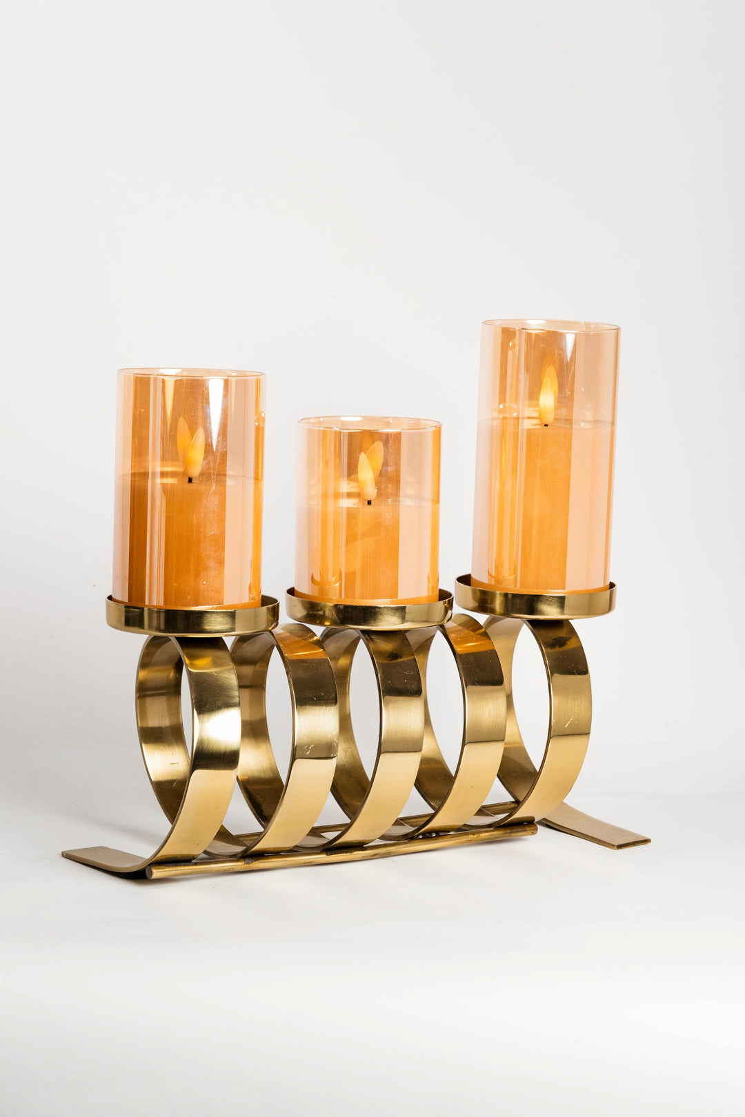 Set 3 Velas Eléctricas Sin Control Beige