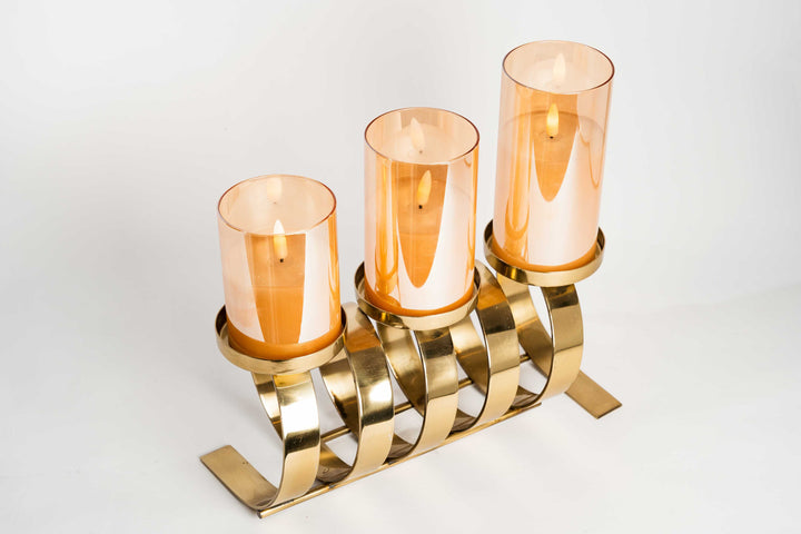 Set 3 Velas Eléctricas Sin Control Beige