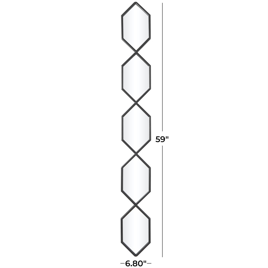 Espejo Negro Metal 18Cm Ancho X 150Cm Alto X 3Cm Profundidad