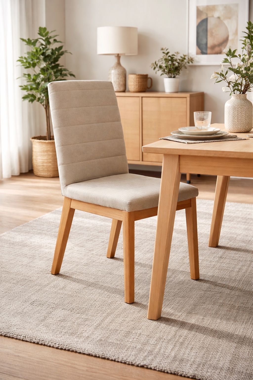 Silla Comedor Sofia Madeira Ipe Veludo Creme