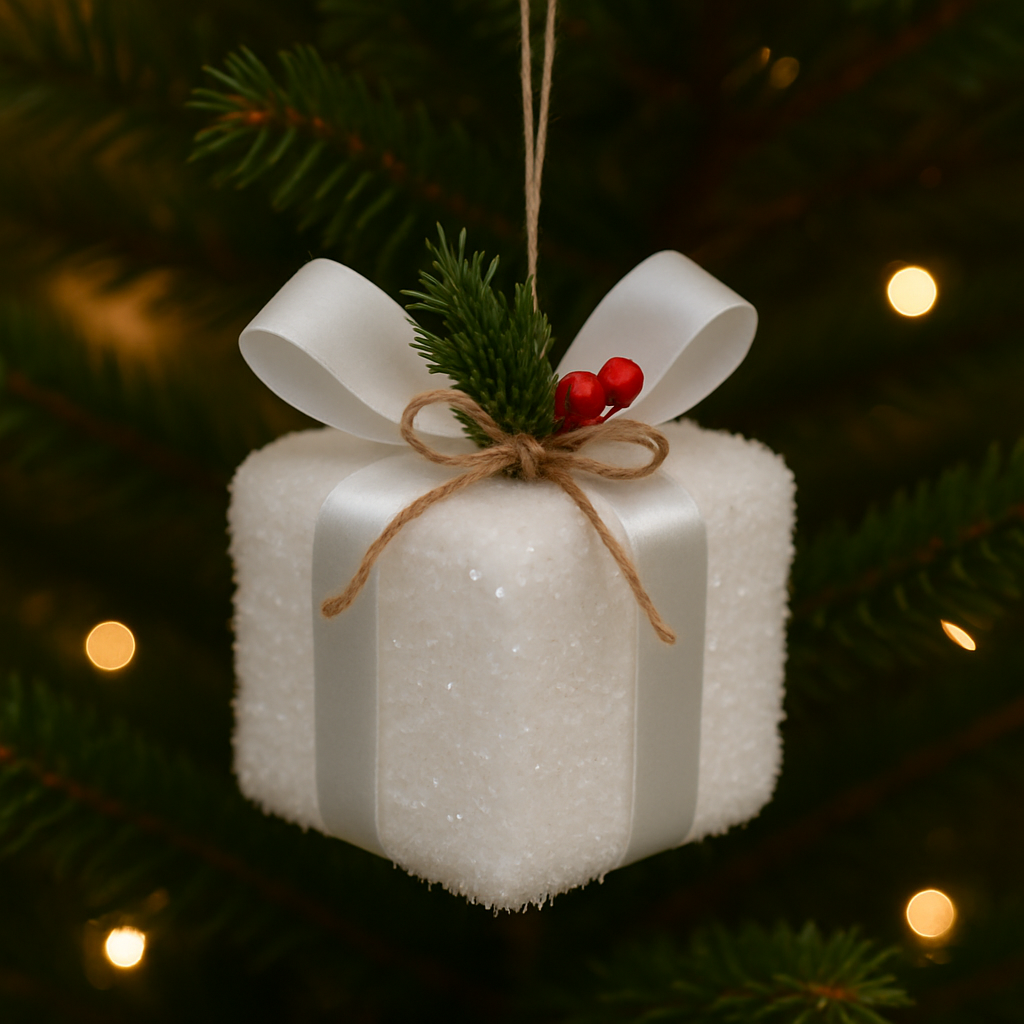 White-Set 3 Regalitos Xmas En Cajita  8Cm Alto