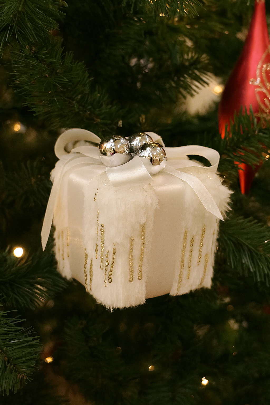 White-Regalito Xmas Opbag  8Cm Alto