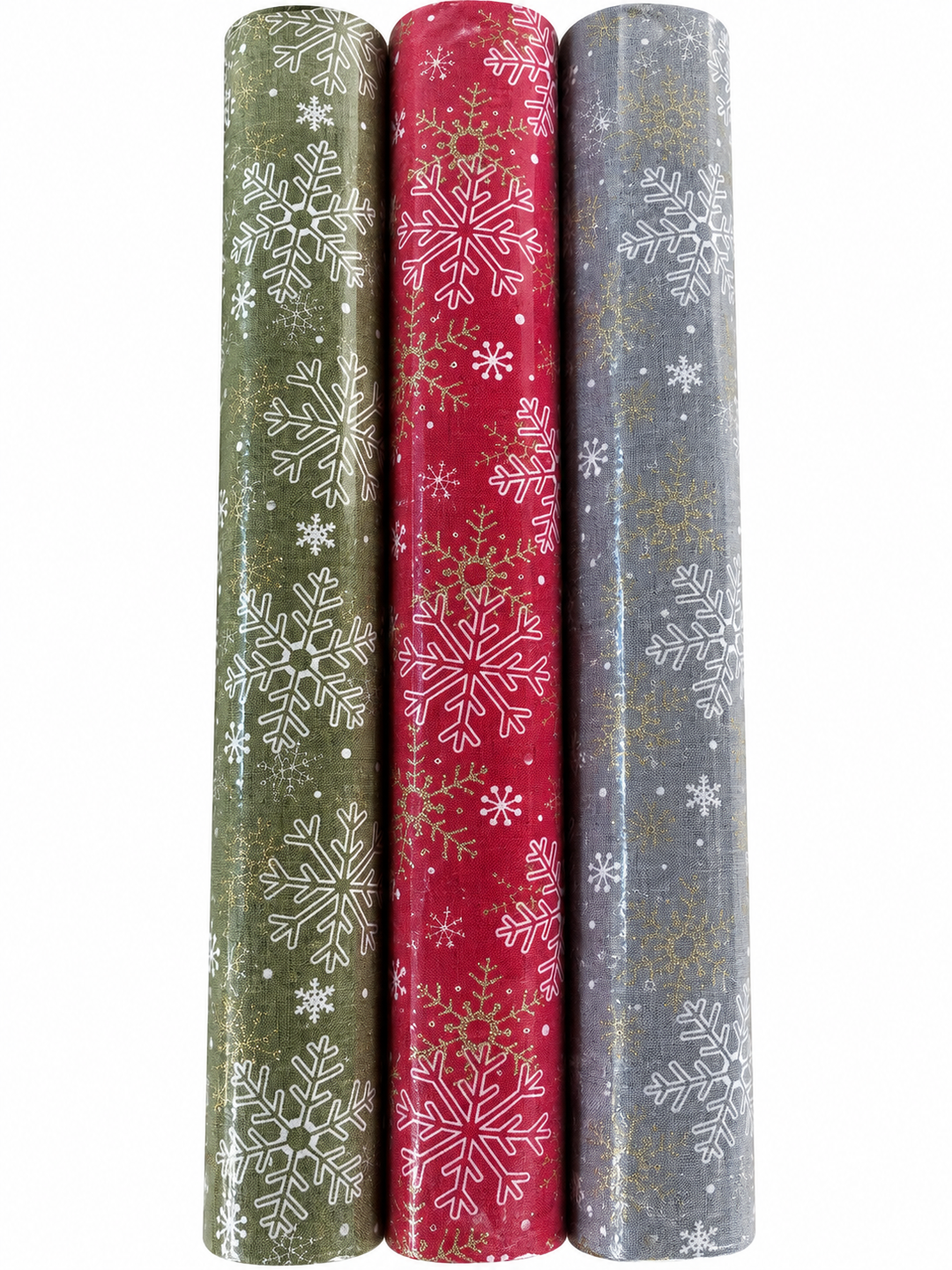 Malla Decorativa Con Copos De Nieve Navideña Surti