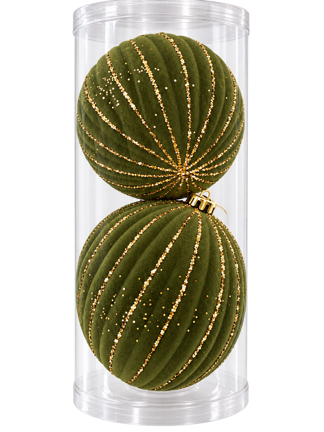 Esferas Navideñas Verde 2 Piezas