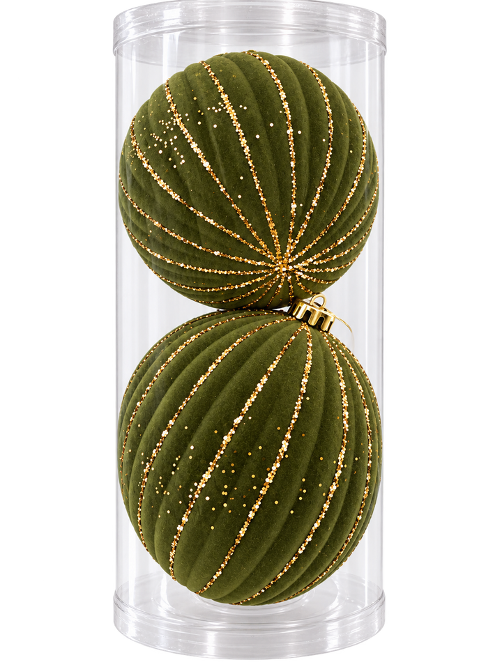 Esferas Navideñas Verde 2 Piezas