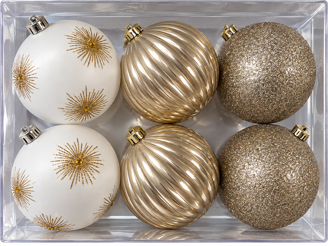 Set De Esferas Navideñas 6Pz
