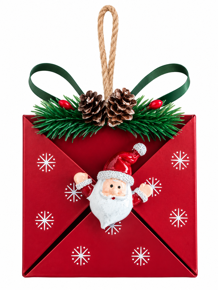 Adorno Colgante Sobre Navideño Metálico