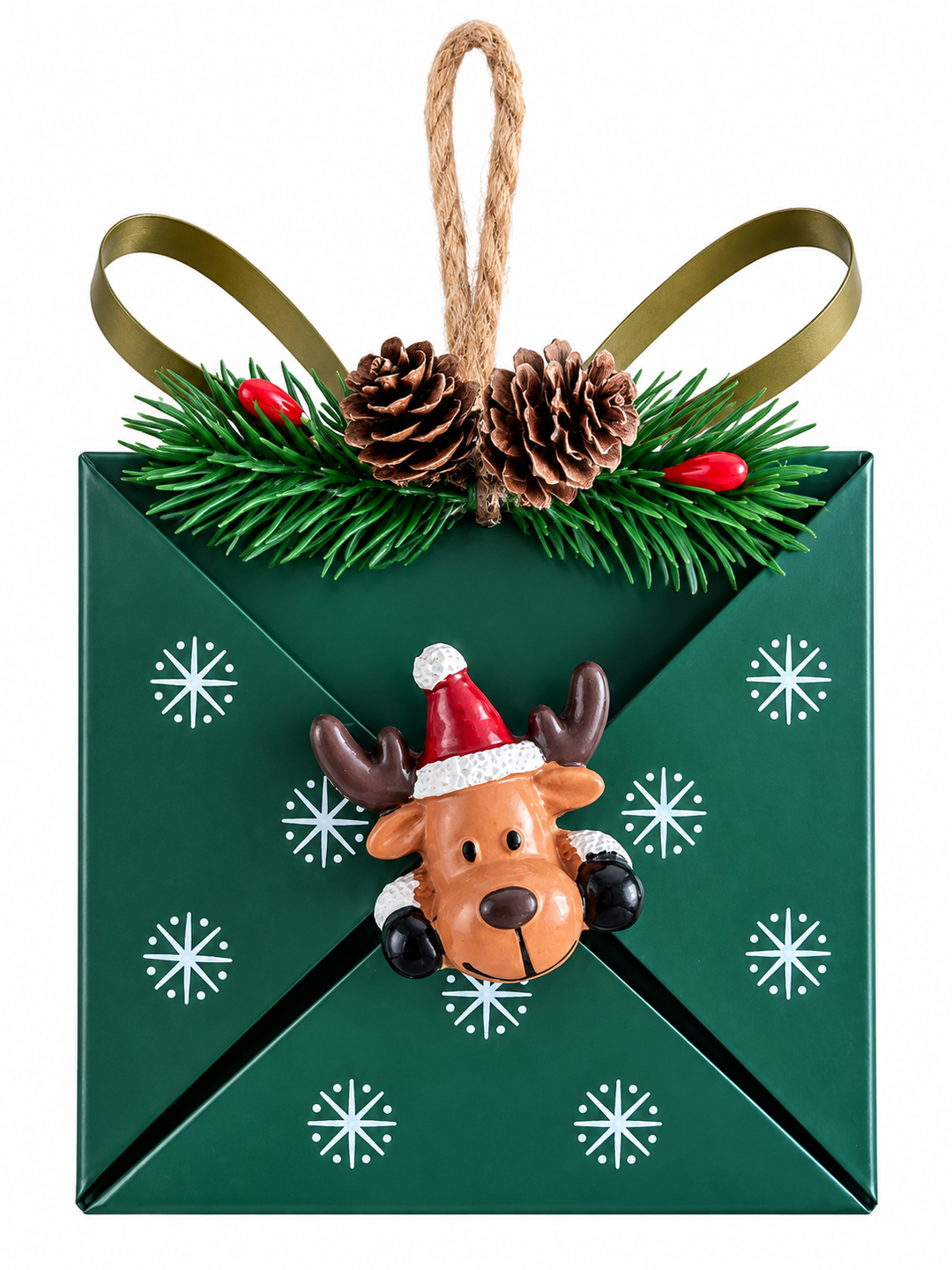 Adorno Colgante Sobre Navideño Metálico
