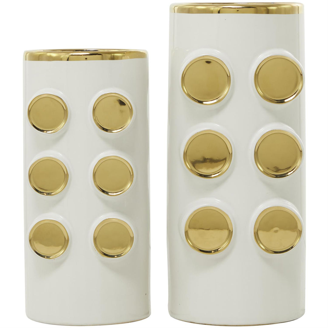 Jarrón Cerámica Blanco Grande