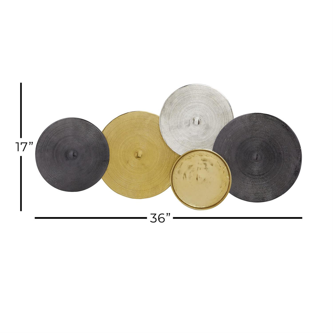 Placa Decorativa De Pared De Aluminio 89Cm Ancho X 43Cm Alto X 5Cm Profundidad