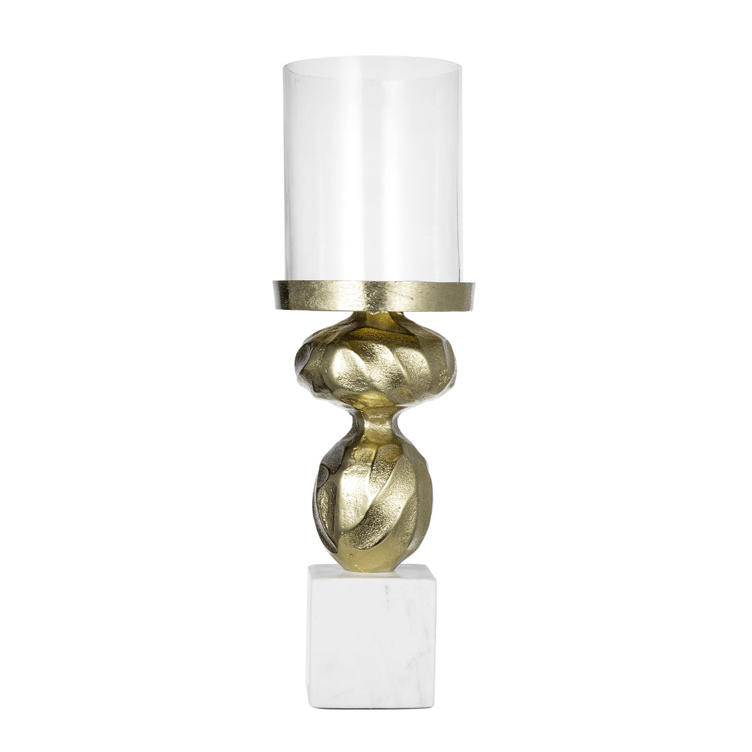 Candelabro De Metal Y Vidrio
