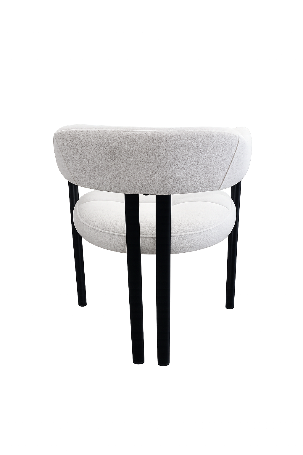 Silla Moderna Mdf Blanca Con Negra