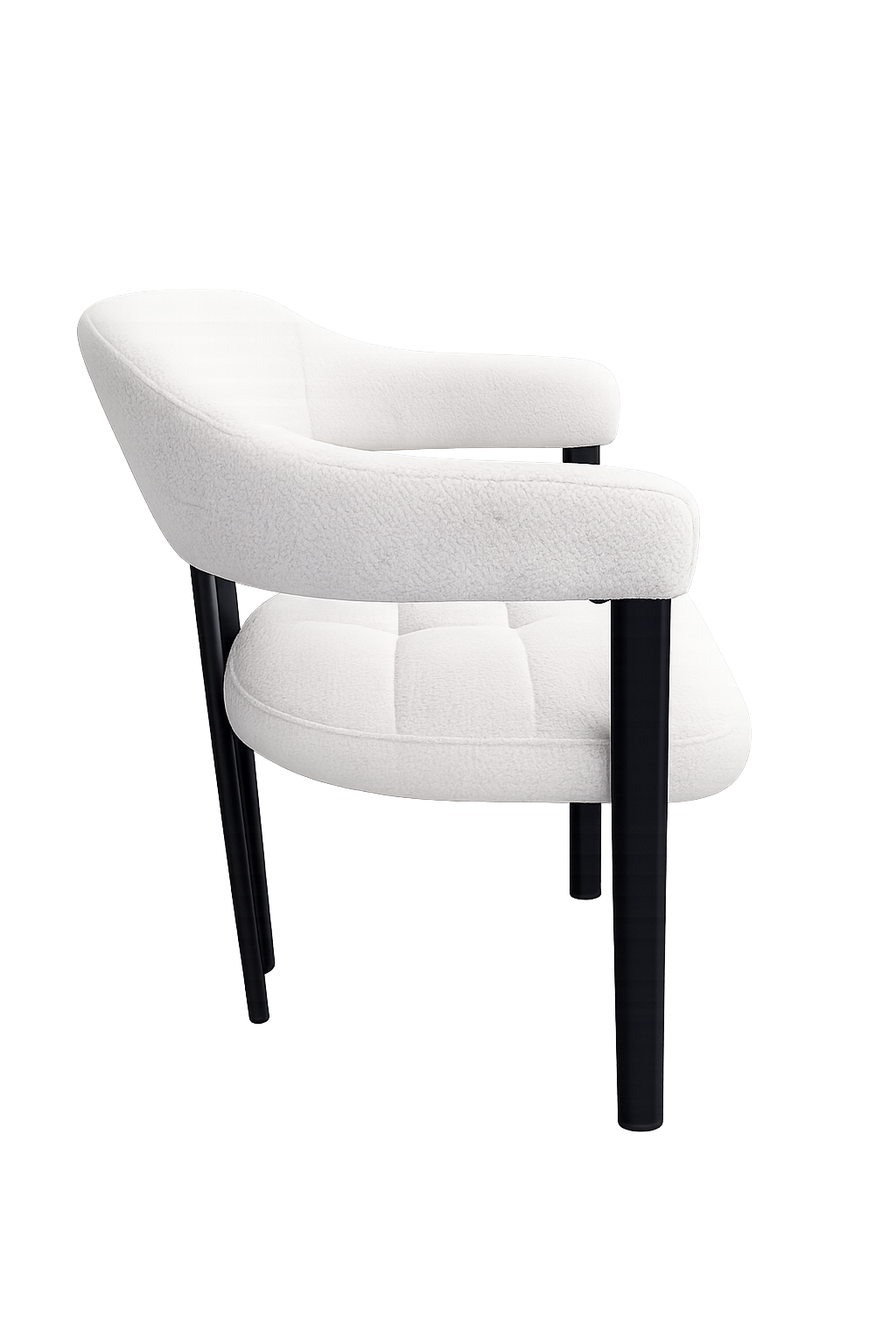 Silla Moderna Mdf Blanca Con Negra