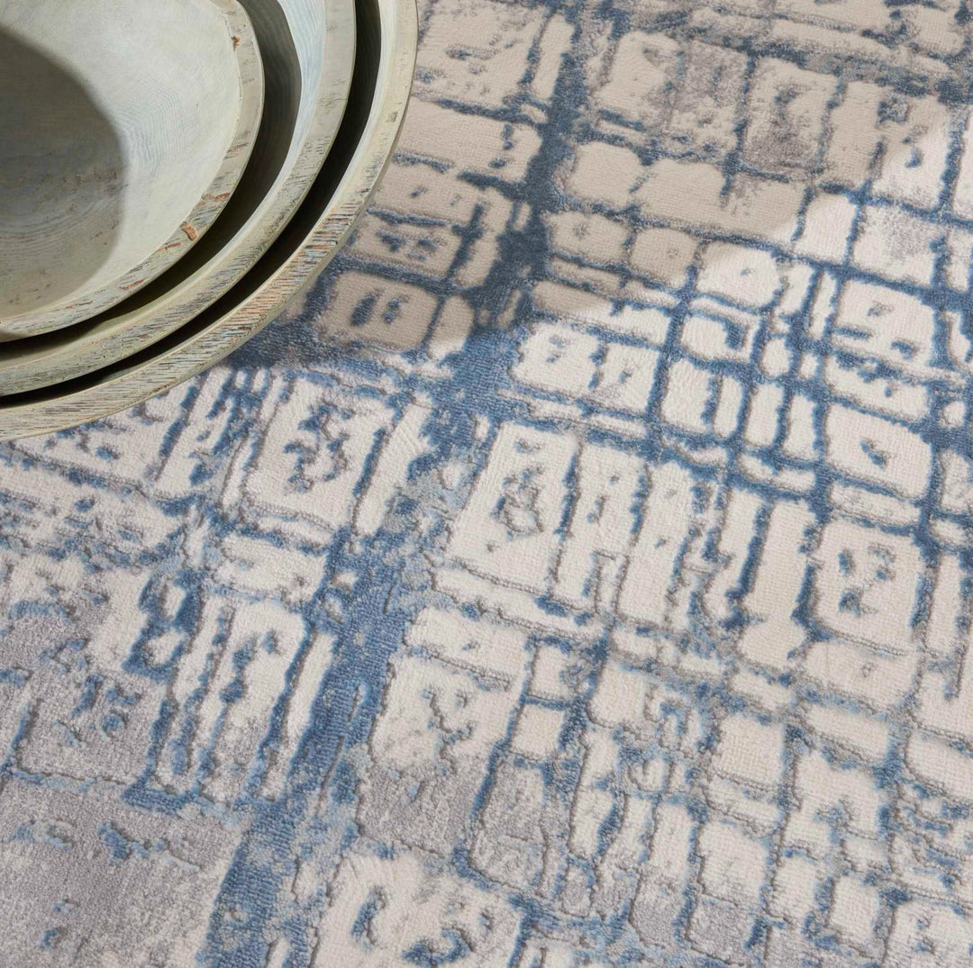 Alfombra Rush Ivory Blue