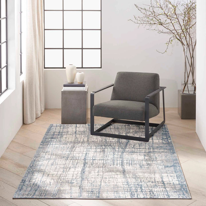 Alfombra Rush Ivory Blue
