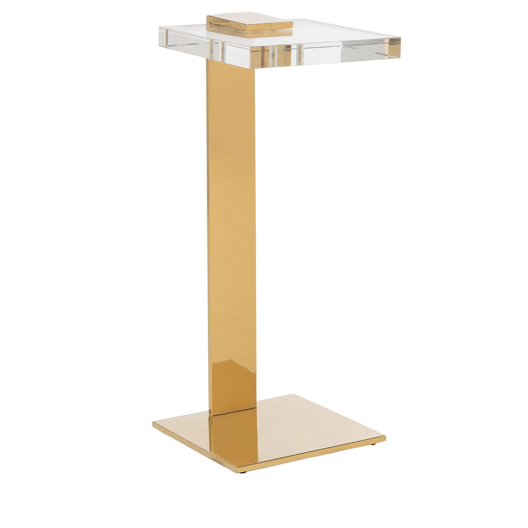 Mesa C Acrílico Y Acero Dorado