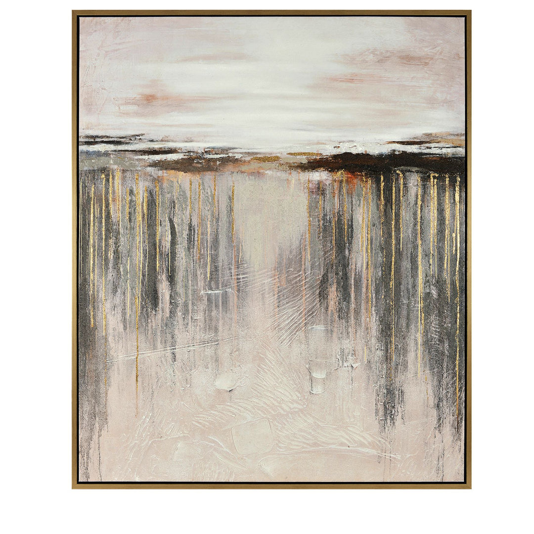 Abstracto Sobre Lienzo Marco Champán