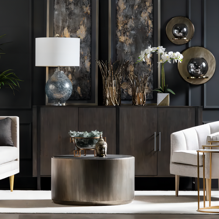 Mesa De Cóctel Metal Y Madera