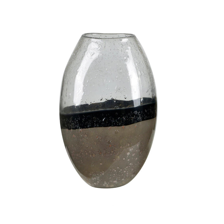 Jarrón Cristal Chocolate Negro Med
