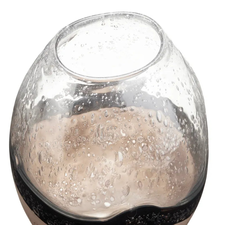 Jarrón Cristal Chocolate Negro Med