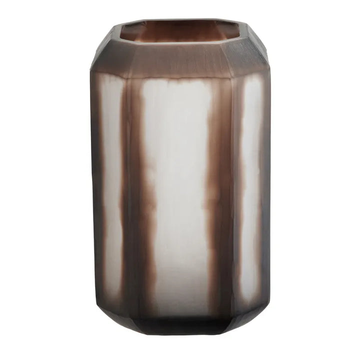 Jarrón Cristal Bronce Mate Grande