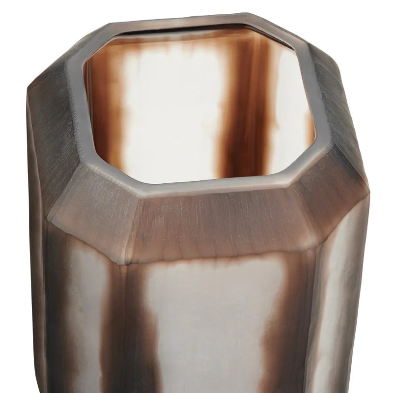 Jarrón Cristal Bronce Mate Grande