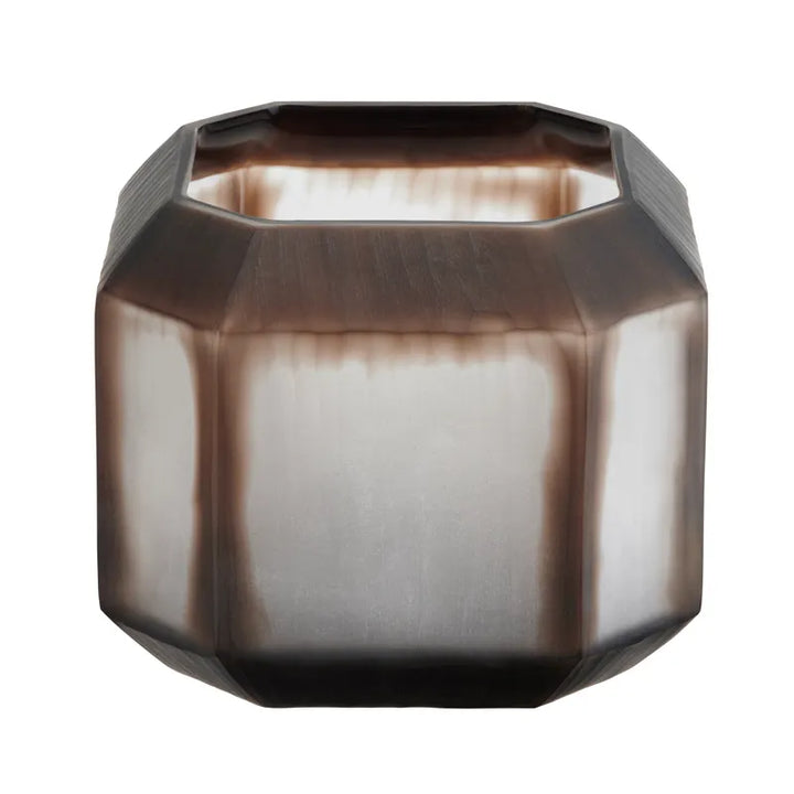 Jarrón Cristal Bronce Mate Mediano