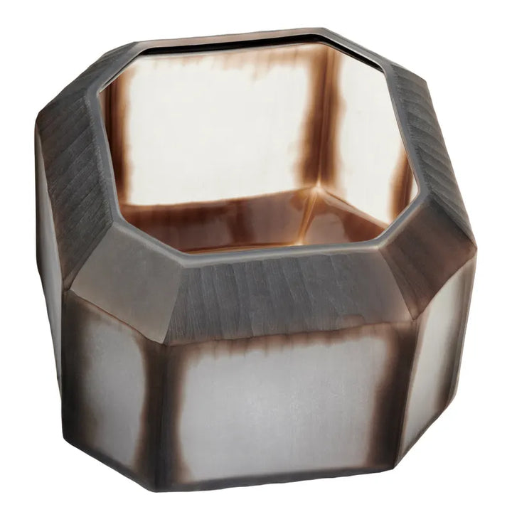 Jarrón Cristal Bronce Mate Mediano