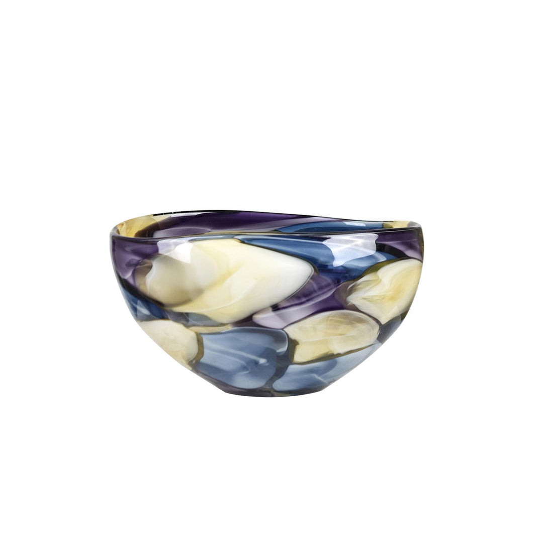 Jarrón Cristal Morado Y Azul Pequeño