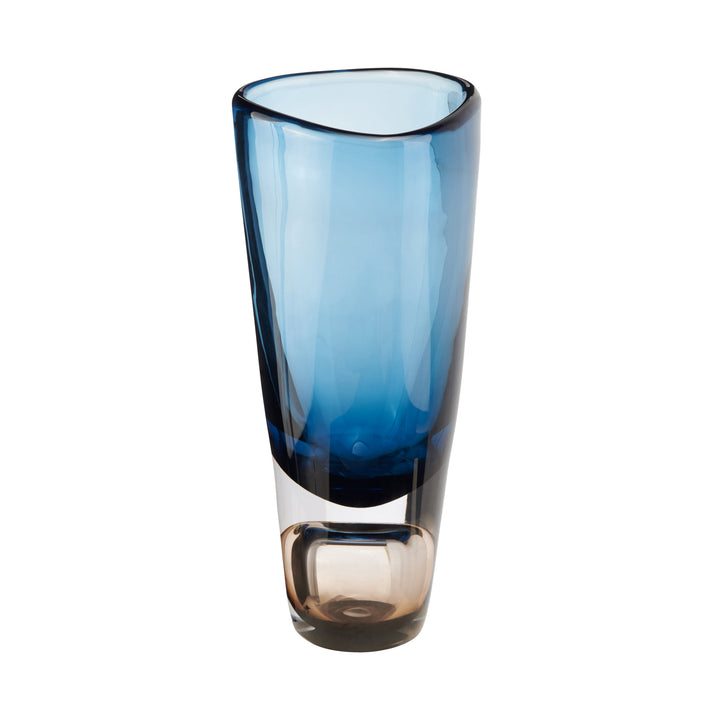 Jarrón Cristal Azul Marino Grande