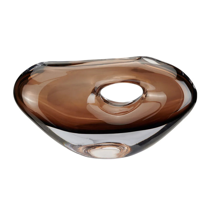 Jarrón Cristal Café Claro Pequeño