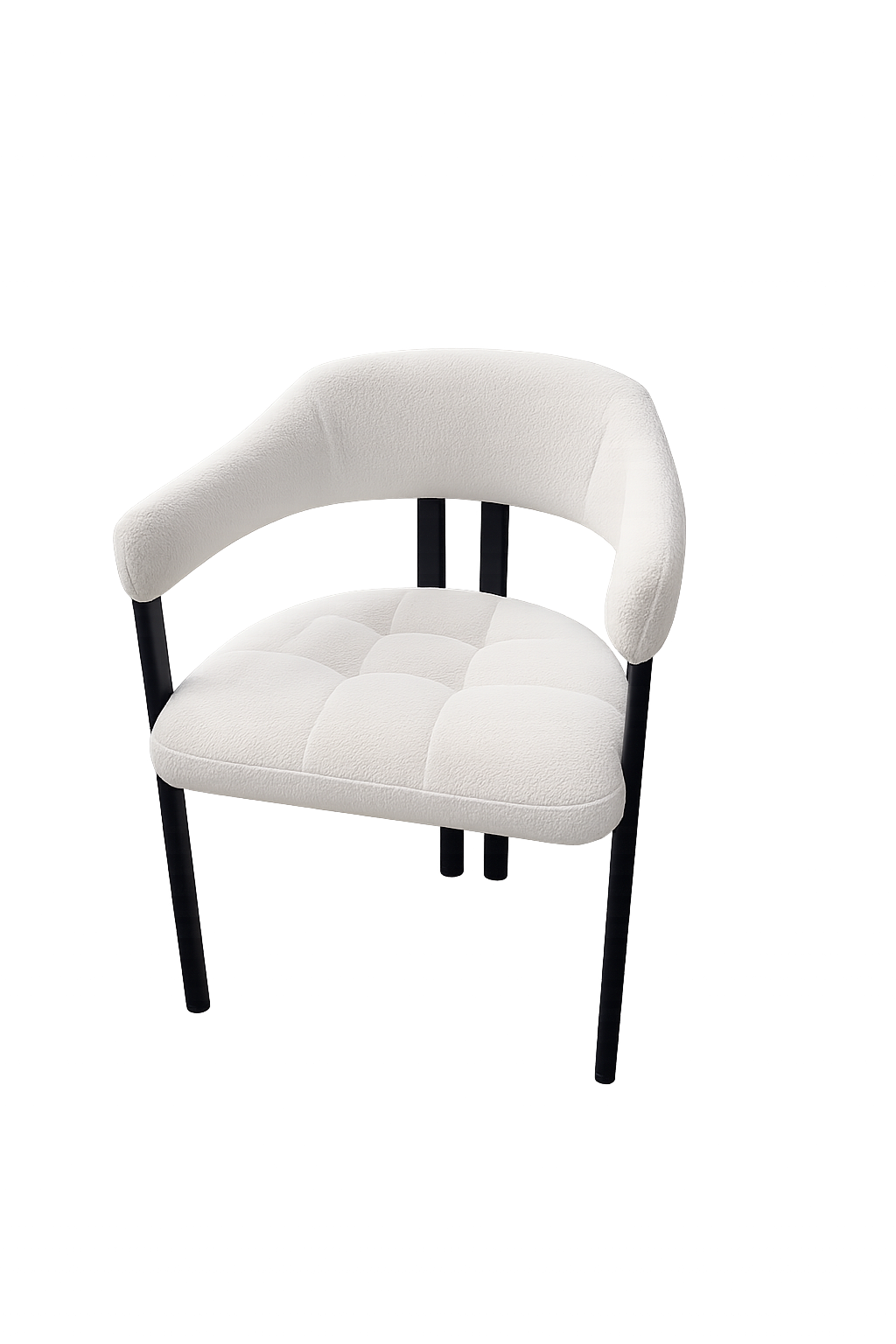 Silla Moderna Mdf Blanca Con Negra