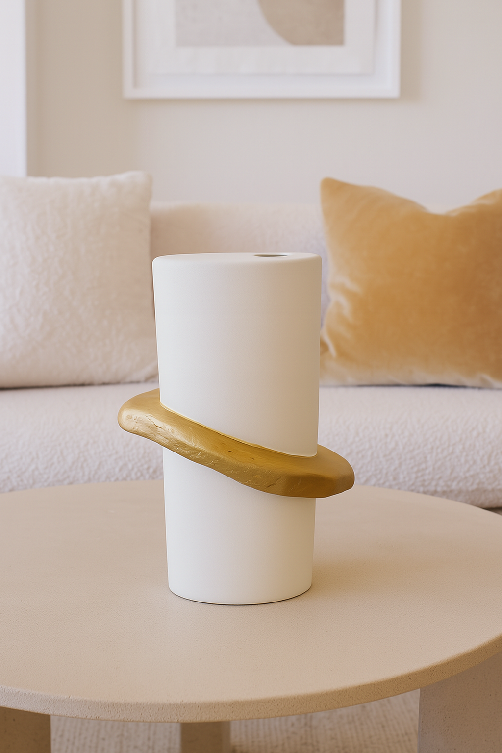 Florero Vidrio Gold 33 Cm Alto