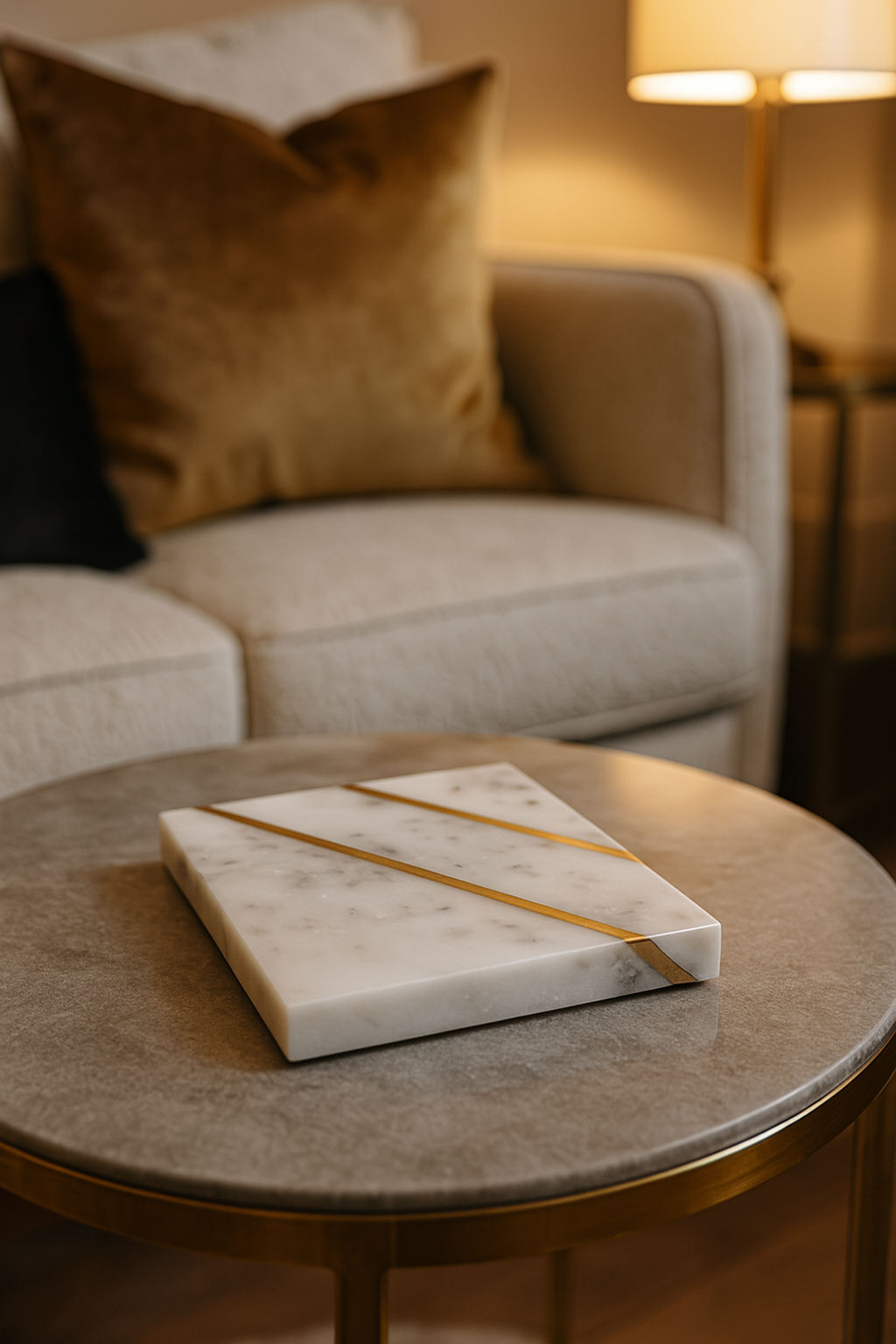 Portavasos De Marmol Cuadrado "B"