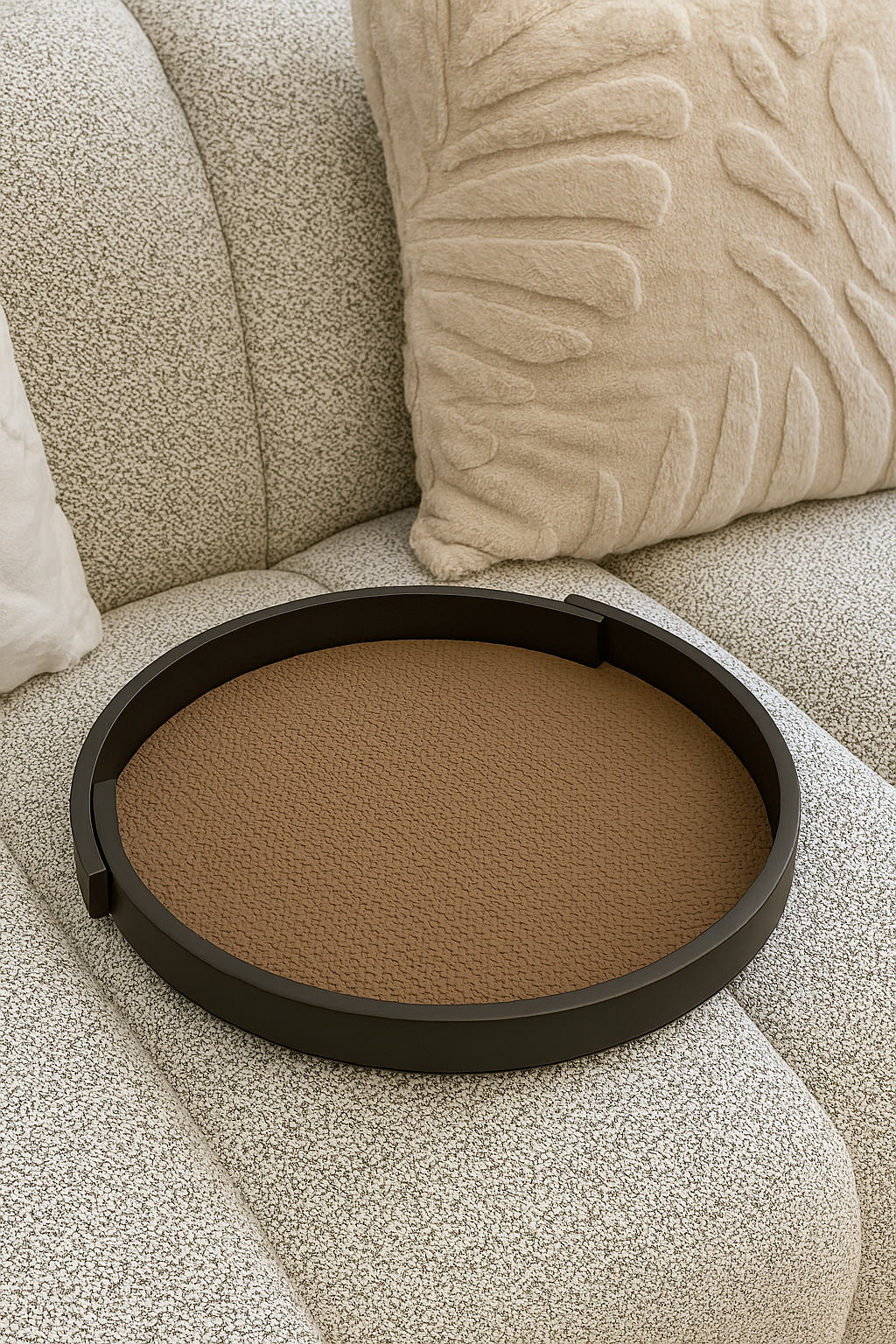 Bandeja Decorativa De Madera Beige