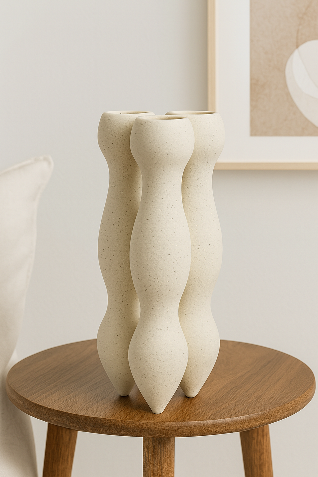 Florero Trio Beige Alto