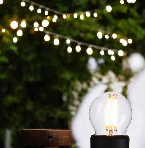 Foco Bola Led Filamento Saf Transp G45 E27 4W 2700K 100-130V 60Hz 45X77Mm 20000H 360° 470Lm Lede