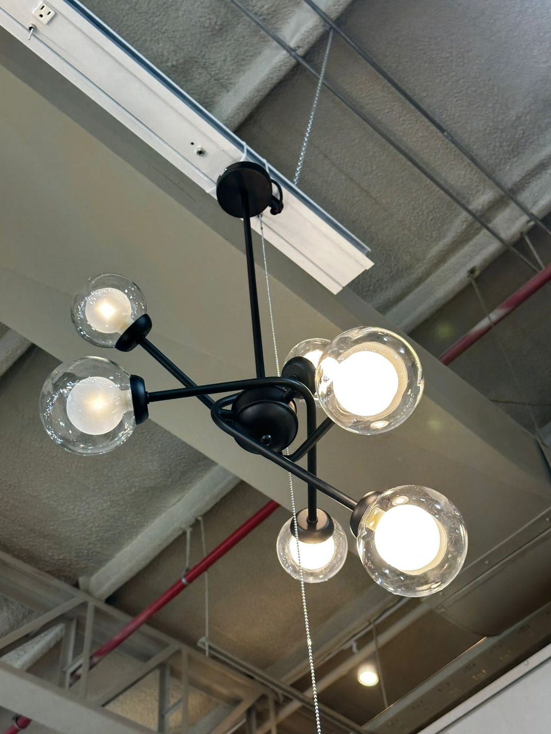 Lampara Colgante Simy Metal Negro 6L G9  58X90Cm