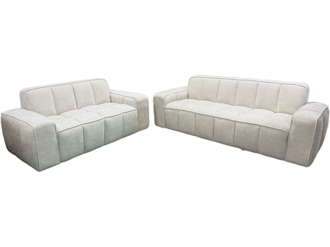 Juego De Sala 2 Sofa Color Beige Base Mdf