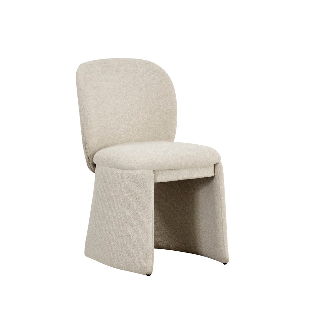 Silla Armless Mdf Con Tela Beige