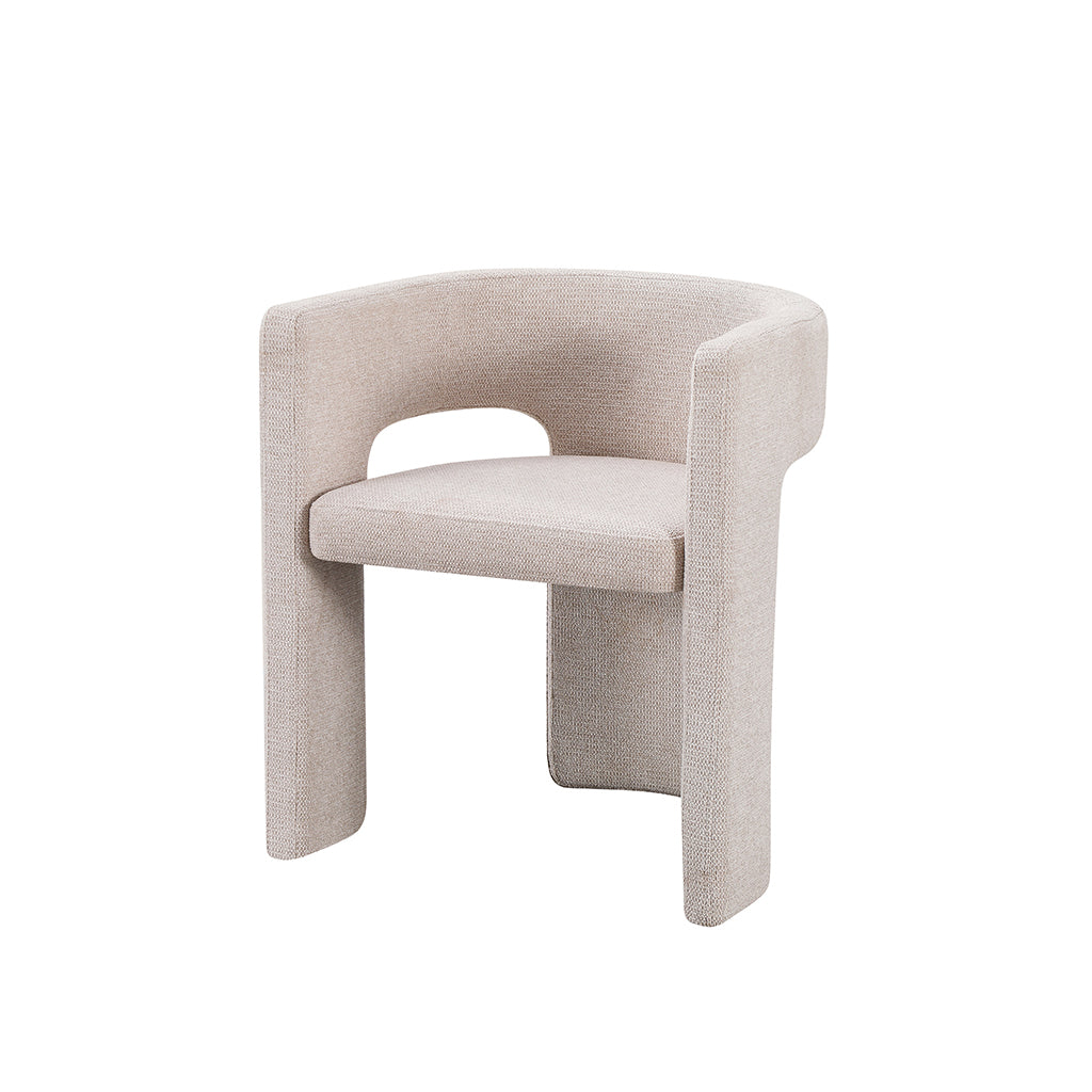 Silla Moderna Mdf Con Tela Beige