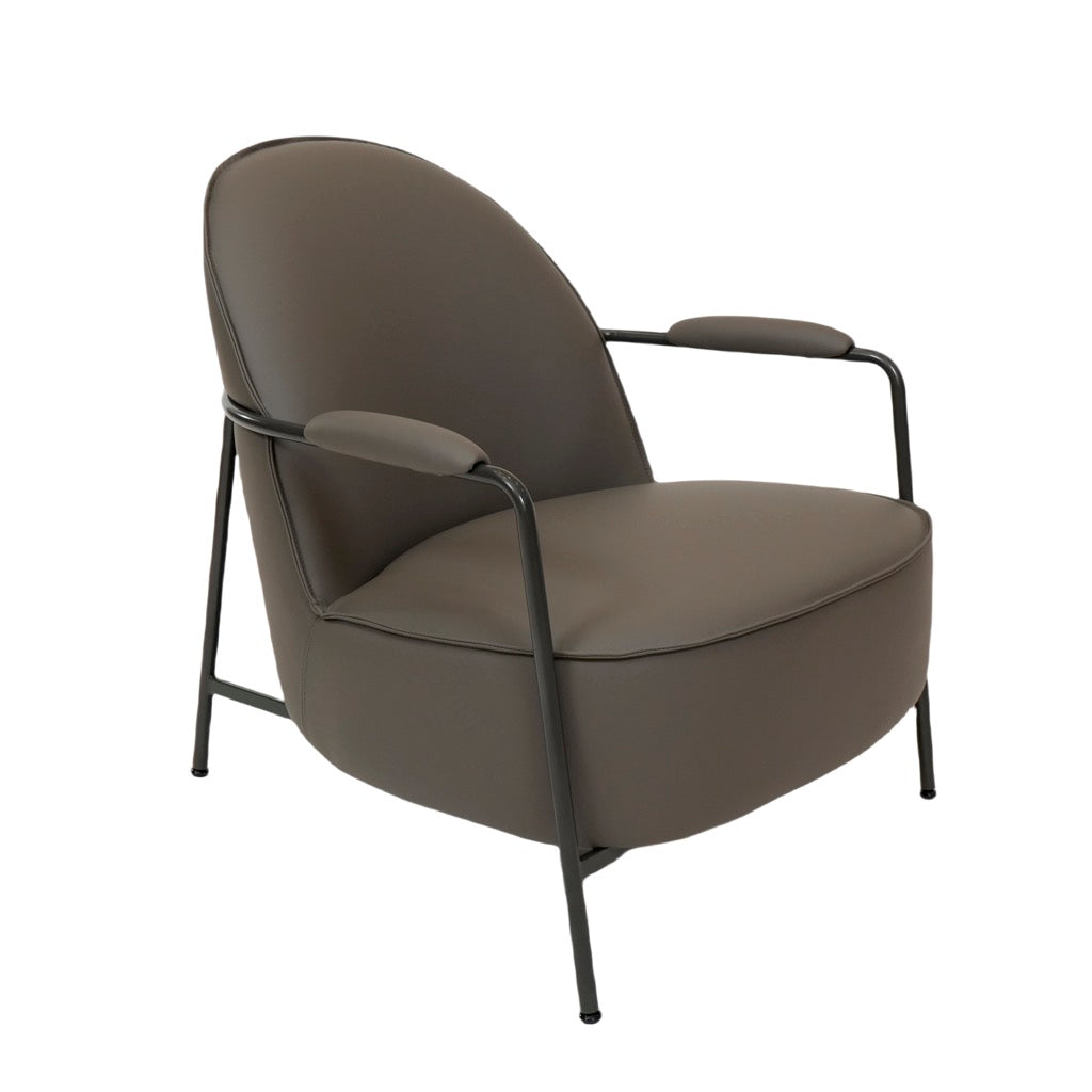 Butaca Gris De Mdf Con Brazo De Metal